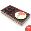Caja de bombones y tableta de chocolate de San Valentín