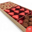 Caja de bombones de San Valentí, catánias y trufas