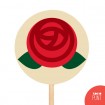 Rosa - Piruleta pequeña de chocolate para Sant Jordi