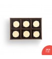 Caja de 6 bombones de chocolate personalizados con mensaje