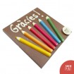 "Gràcies" con lápices de chocolate - Regalo maestros y profes