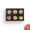 MENSAJE CON CHOCOLATE - 6 bombones - "bon" (1)
