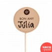 "Bon Any" - Piruleta de chocolate personalizada