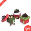 Caja regalo de Navidad de chocolate llena de bombones