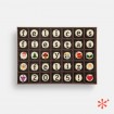 "felices fiestas y feliz 2025!" - 35 chocolates con mensaje
