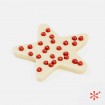 Estrella de chocolate blanco y frambuesa