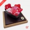 Corazón de chocolate negro relleno de chuches